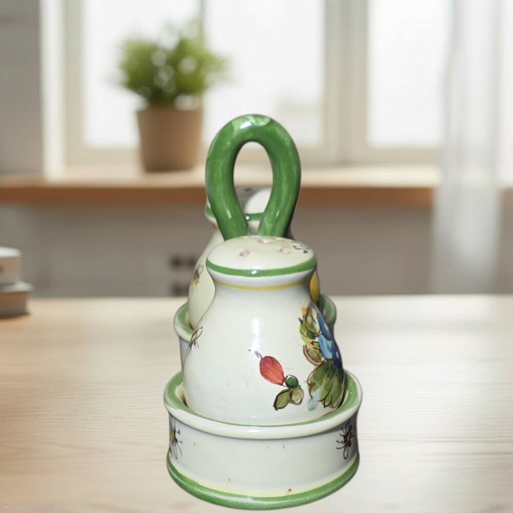 Ceramiche De Simone Sicilian Hand-Painted Salt & Pepper Set - Picture 5 of 9
